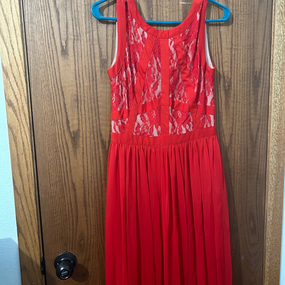 Rampage Scarlet Lace Evening Dress